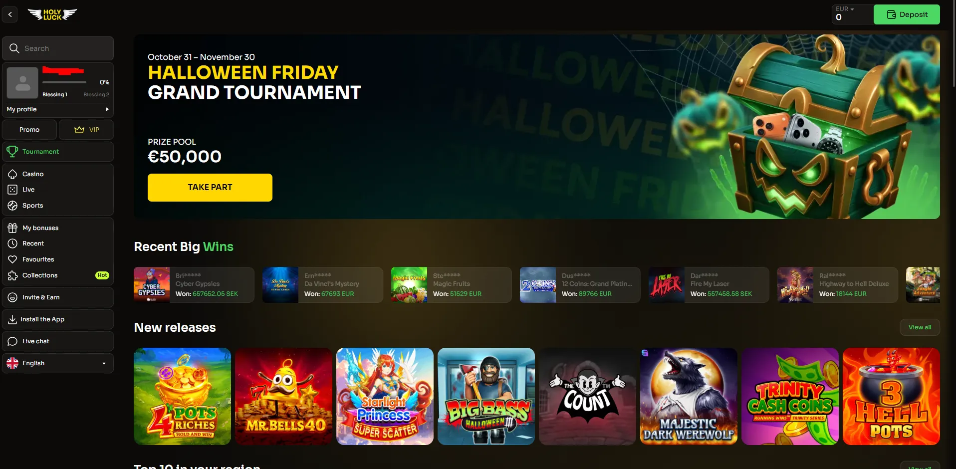 holy luck casino